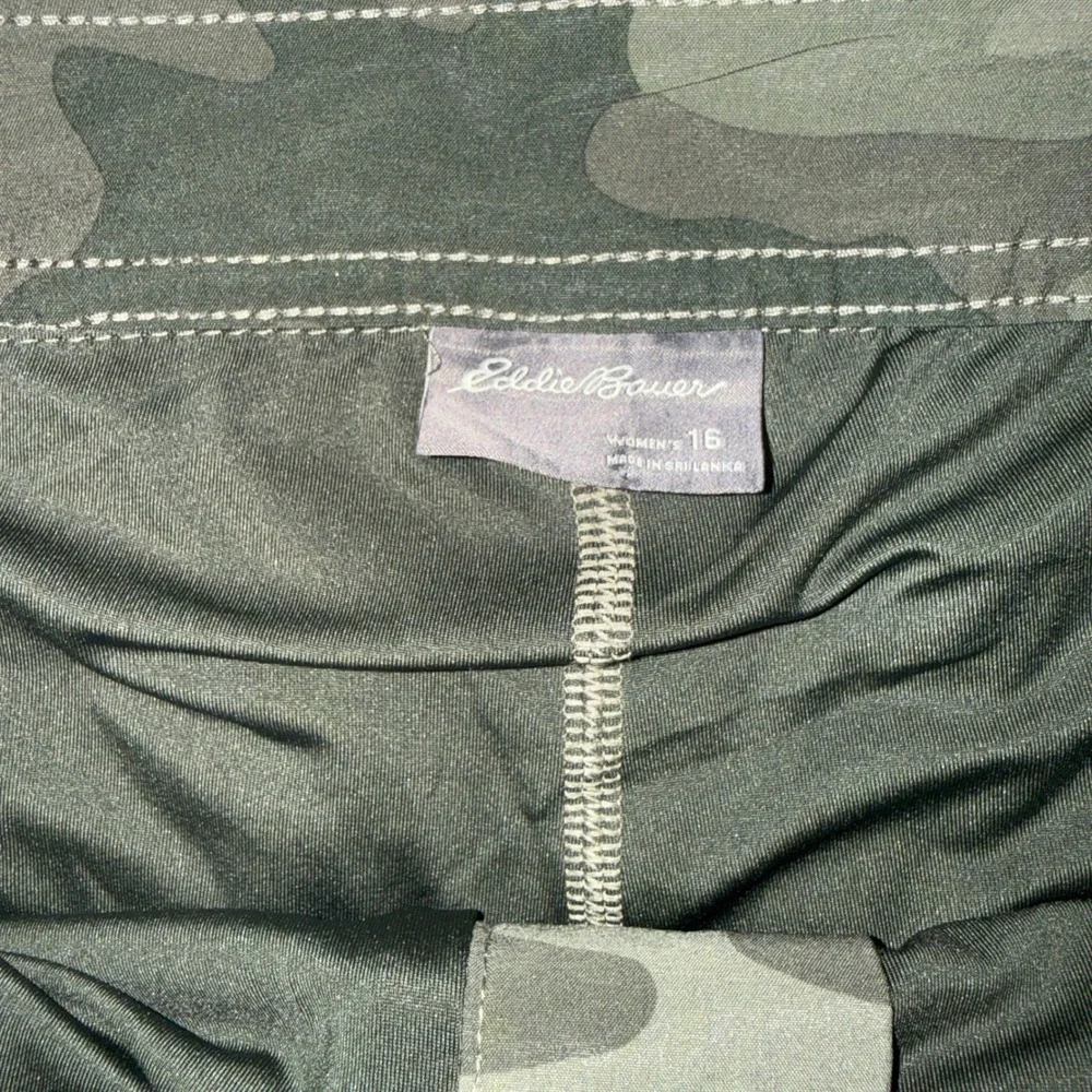 Eddie Bauer Adventurer 2.0 Skort 16‎ Green Camo Hiking Outdoor Stretch 1376858